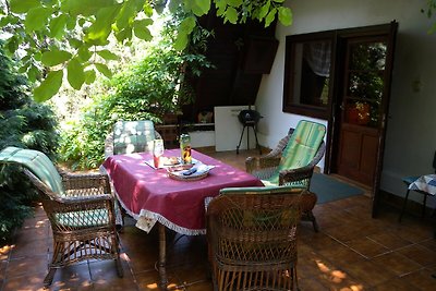 Ferienhaus Retro-Atmosphäre, Terrasse mit alt