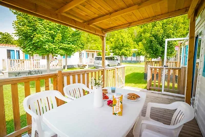 Mobilehome mit Klimaanlage, Terrasse und Pool