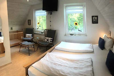 Ferienhaus mit Balkon, Terrasse und Garten