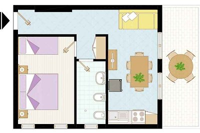 Ferienwohnung mit Balkon und Klimaanlage