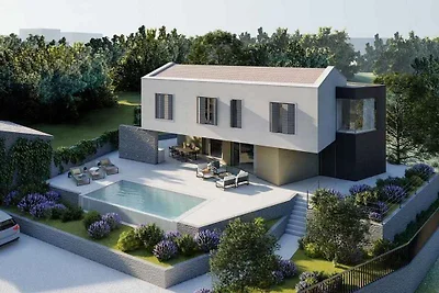 Villa mit Pool- und Meerblick