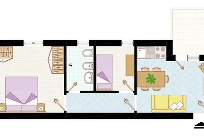 Ferienwohnung mit Balkon und Klimaanlage