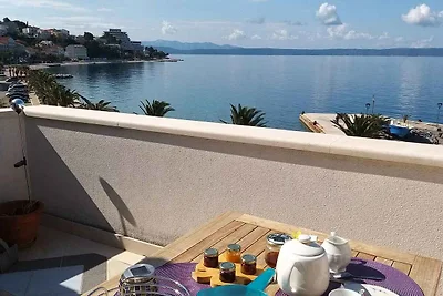 Ferienwohnung mit Blick auf den Strand, Yacht