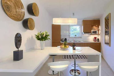 Ferienhaus mit Whirlpool und Meerblick in