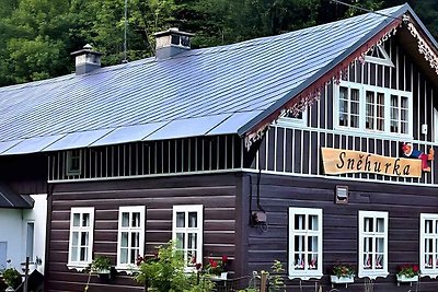 Berghütte mit Bademöglichkeit, Spielplatz und