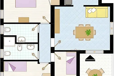 Bungalow mit Klimaanlage und Terrasse