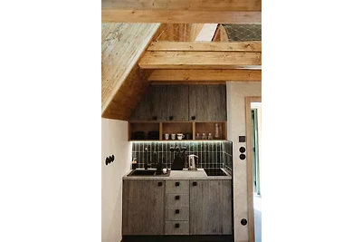 Hütte mit Kamin und Freisitz und mit