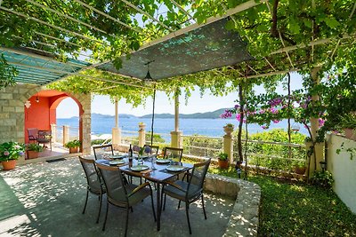 Ferienhaus mit Pool und Meerblick