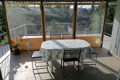 Ferienwohnung mit grossem Balkon, nur 250 m v