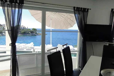 Ferienwohnung mit Poolnutzung und Meersicht