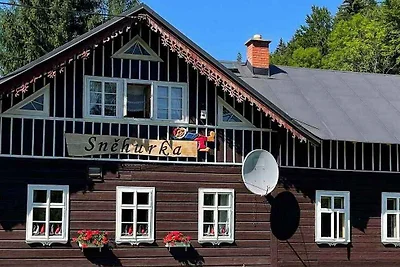 Berghütte mit Bademöglichkeit, Spielplatz und
