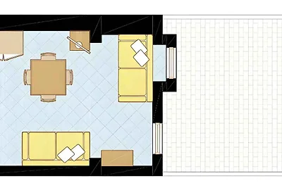 Studio mit Klimaanlage und Balkon