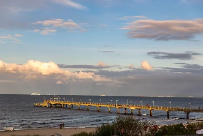 Ferienwohnung Terrasse und Blick aufs Wasser