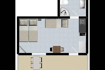 Studio mit Klimaanlage und WLAN in der Nähe v