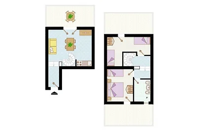 Ferienwohnung mit Klimaanlage, Balkon und