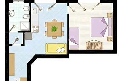 Ferienwohnung mit Klimaanlage und Balkon