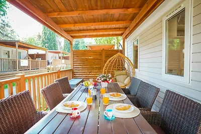 Mobilehome mit Klimaanlage, Terrasse und Pool