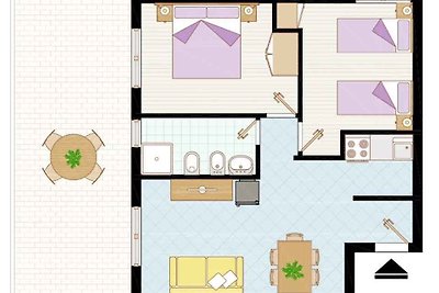 Ferienwohnung mit Klimaanlage und Balkon