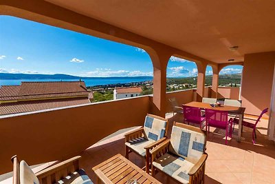 Ferienwohnung mit Pool und Meerblick