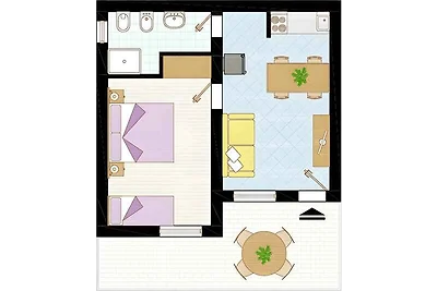 Ferienwohnung mit Terrasse und Pool