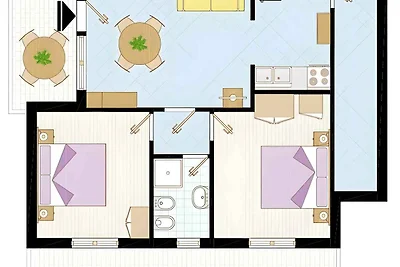 Ferienwohnung mit Klimaanlage und Balkon
