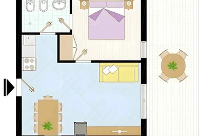 Ferienwohnung mit Klimaanlage und Balkon