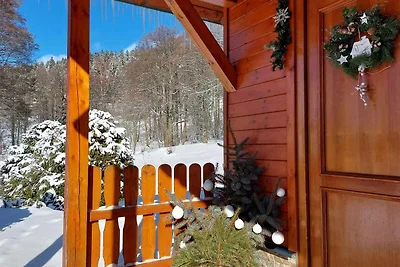 Ferienhaus mit Kamin und Sauna bei Wald