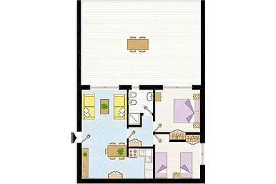 Ferienwohnung mit Terrasse und Klimaanlage