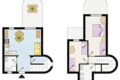 Ferienwohnung mit Garten und Klimaanlage