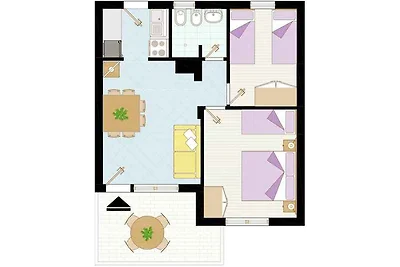 Ferienwohnung mit Klimaanlage