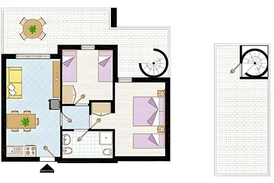 Ferienwohnung mit Balkon und Klimaanlage