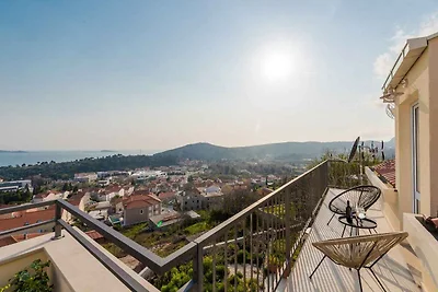 Ferienwohnung mit Klima und Meerblick