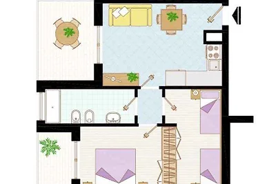 Ferienwohnung mit Balkon und Klimaanlage