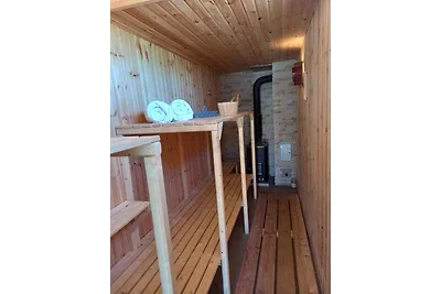 Ferienhaus mit Sauna und Badefass