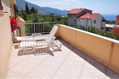 Ferienwohnung mit Pool und Meerblick