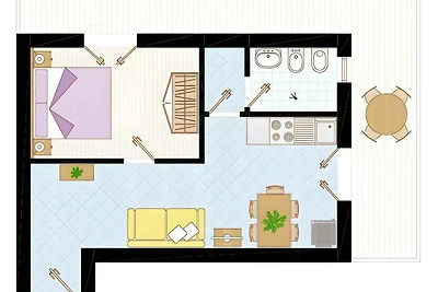 Ferienwohnung mit Klimaanlage, Balkon und