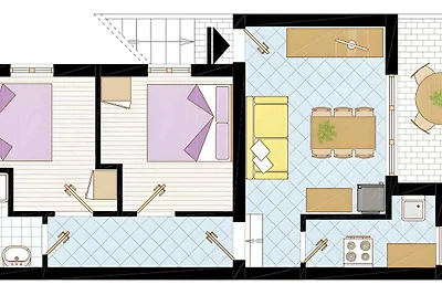 Ferienwohnung mit Balkon