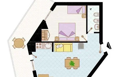 Ferienwohnung mit Klimaanlage und Balkon
