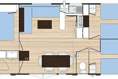 Mobilehome 100 m bis zum Mittelmeer