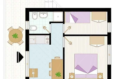 Ferienwohnung mit Balkon