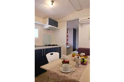 Mobilehome mit Klimaanlage und Holzterrasse