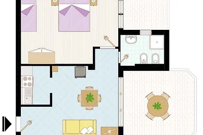 Ferienwohnung mit Klimaanlage und Balkon