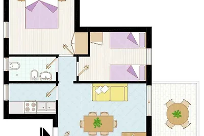 Ferienwohnung mit Balkon und Klimaanlage