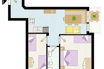Ferienwohnung mit Klimaanlage und Balkon