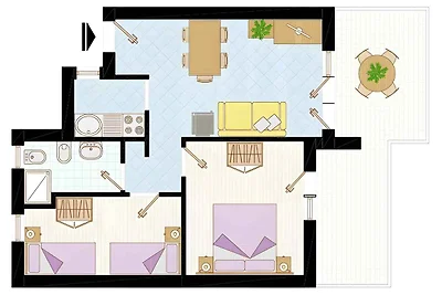Ferienwohnung mit Balkon und Klimaanlage