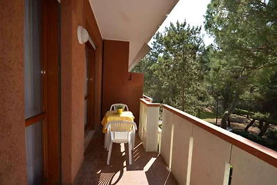 Studio mit Klimaanlage und Balkon