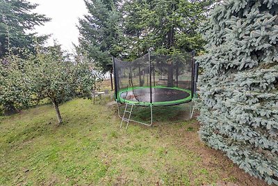 Ferienwohnung im Erdgeschoss, die Terrasse bl