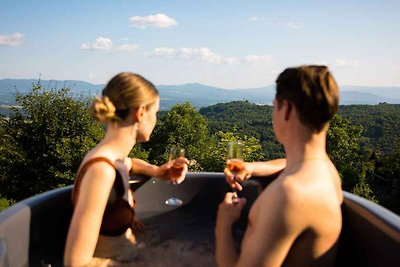 Hütte mit schöner Aussicht, Sauna und