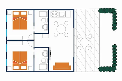 Bungalow mit Aussenpool