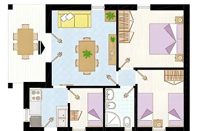 Bungalow mit Privatgarten